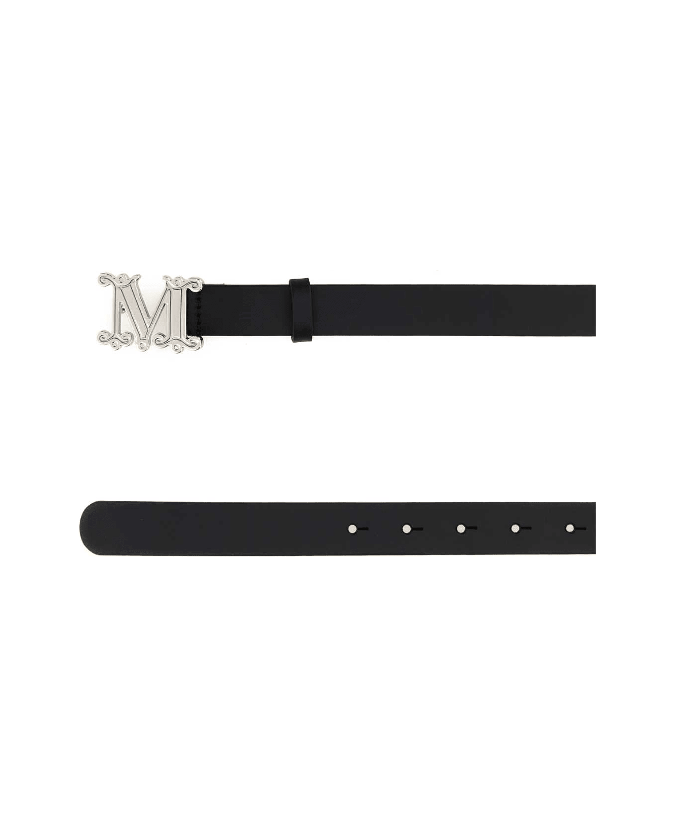 Max Mara Black Leather Belt - NERO