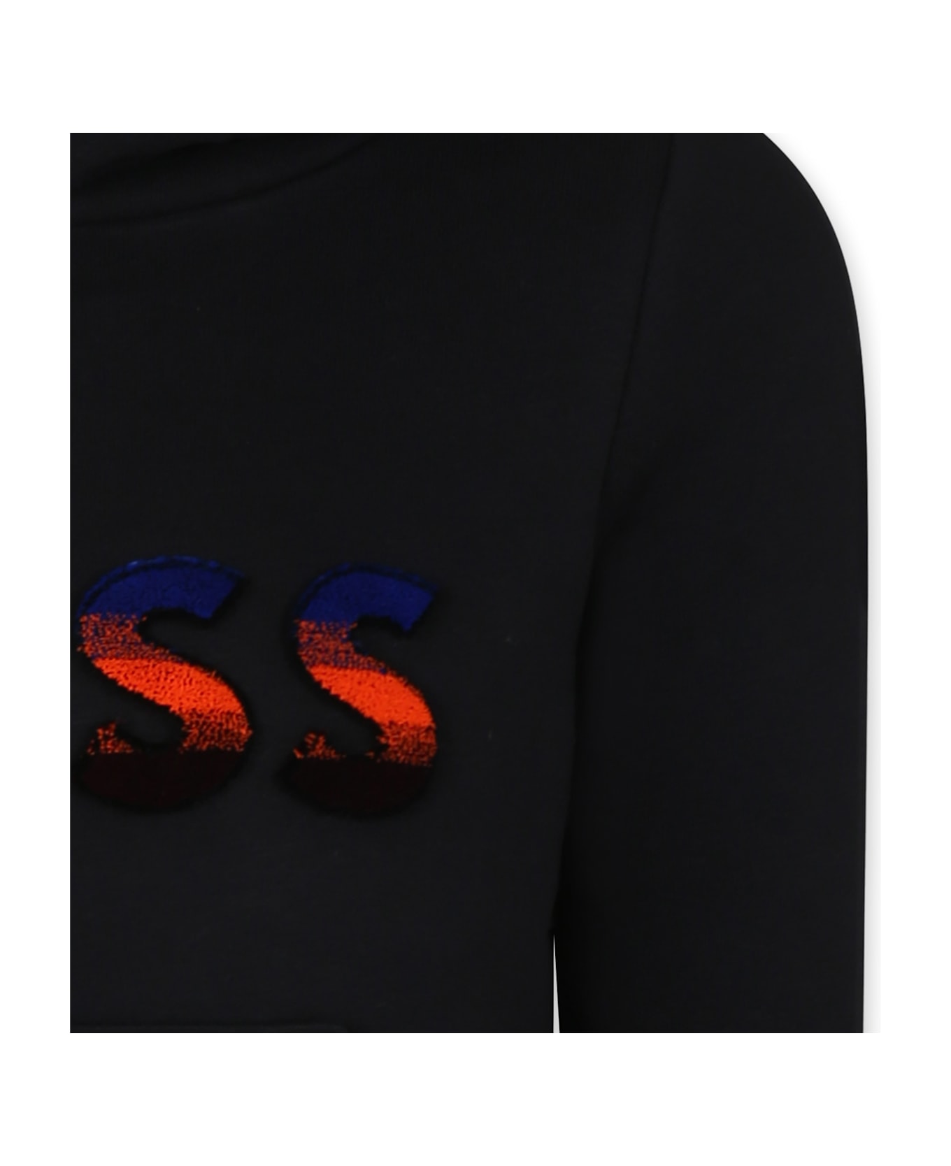 Hugo Boss Black Sweatshirt For Boy With Logo - Black