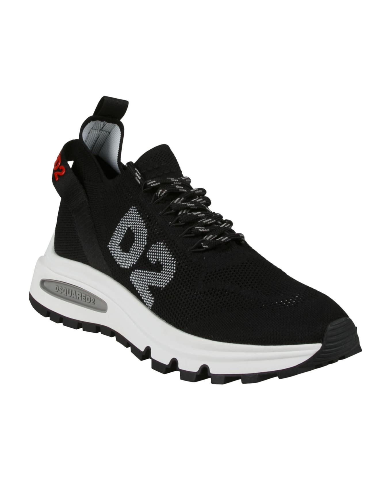 Dsquared2 Runds2 Logo Mesh Sneakers - Black