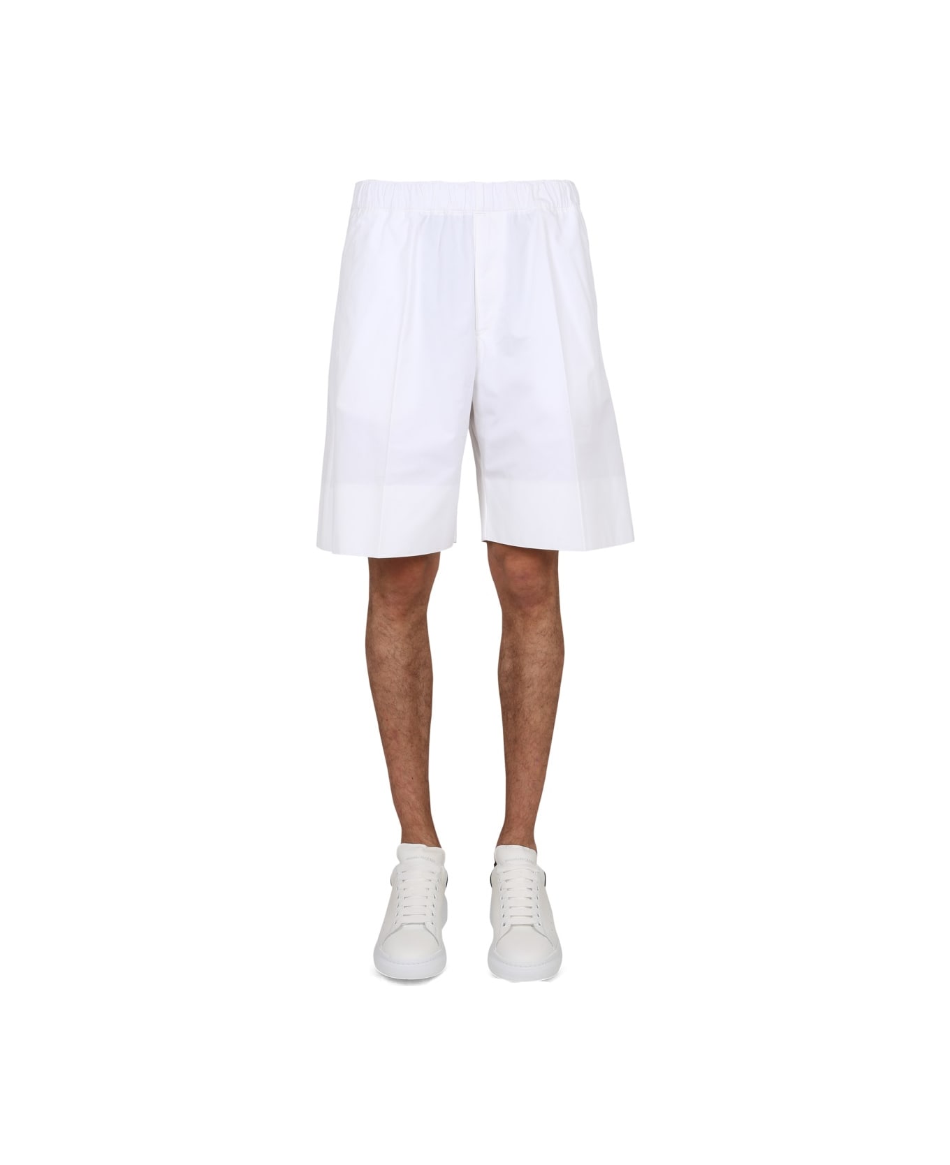 Alexander McQueen Wide-leg Shorts - WHITE