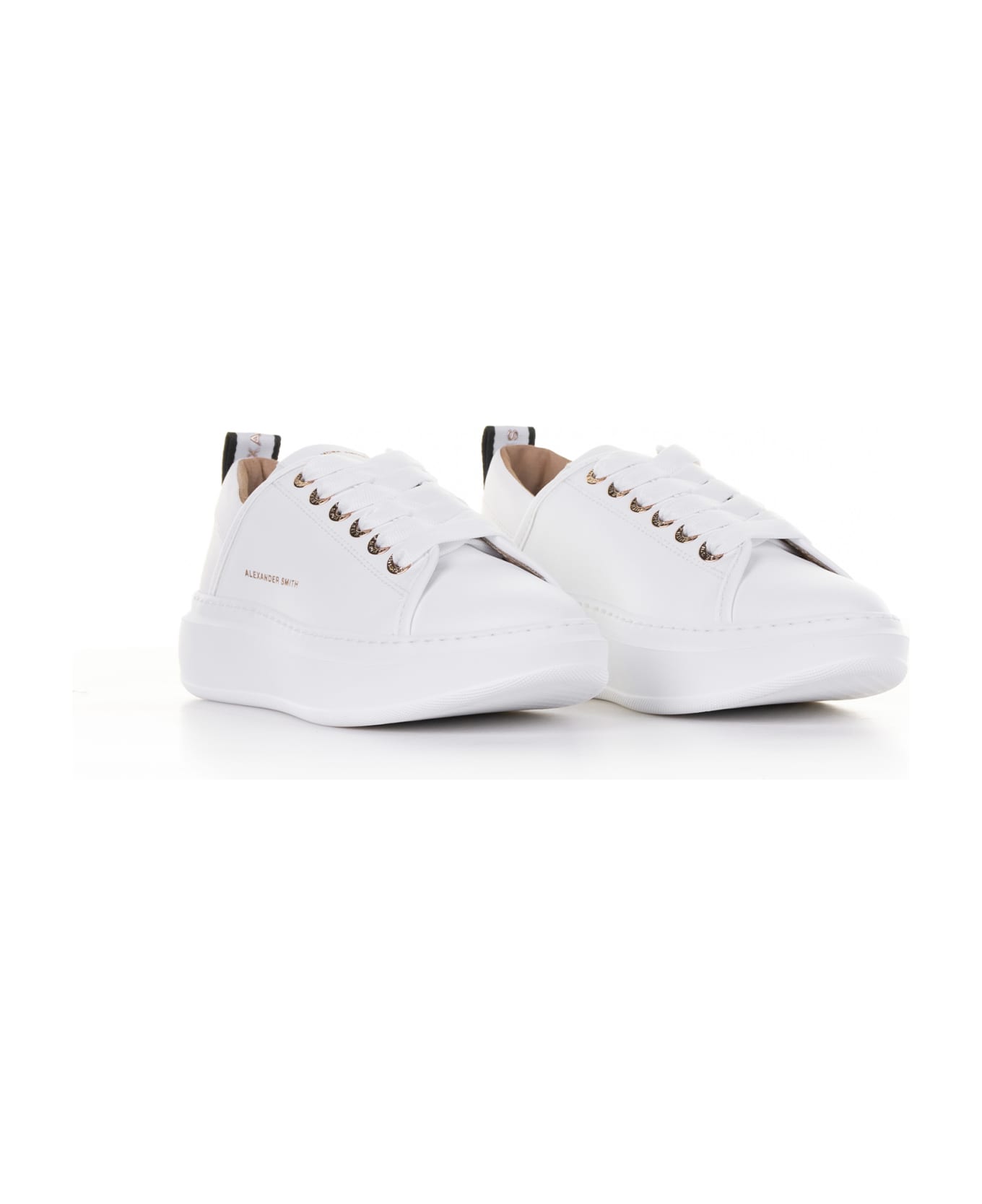 Alexander Smith London White Wembley Leather Sneaker - WHITE スニーカー