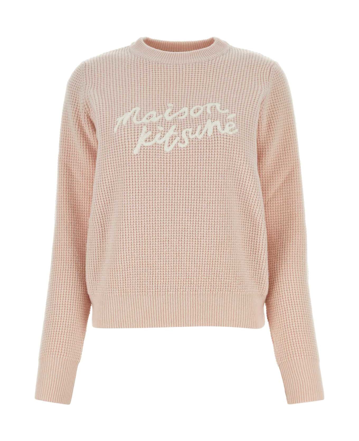 Maison Kitsuné Light Pink Wool Sweater - PALE PINK フリース