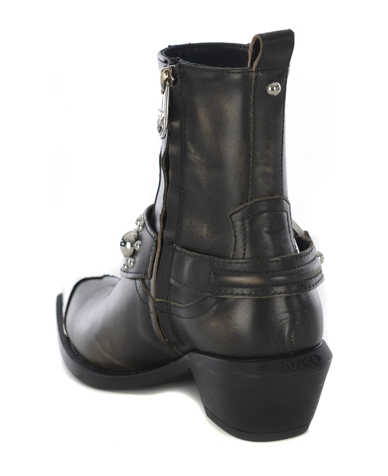 Tex Distressed Cowboy Ankle Boots Pinko | italist