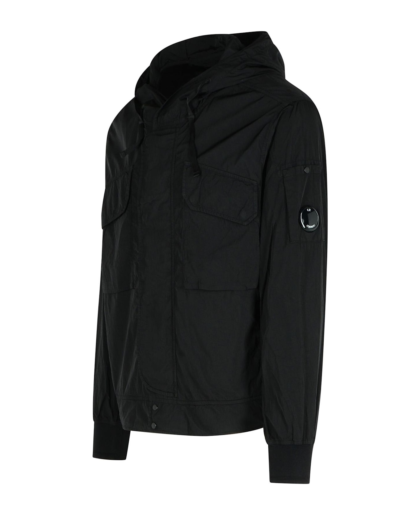 C.P. Company 
chrom
 Black Polyamide Jacket - Black