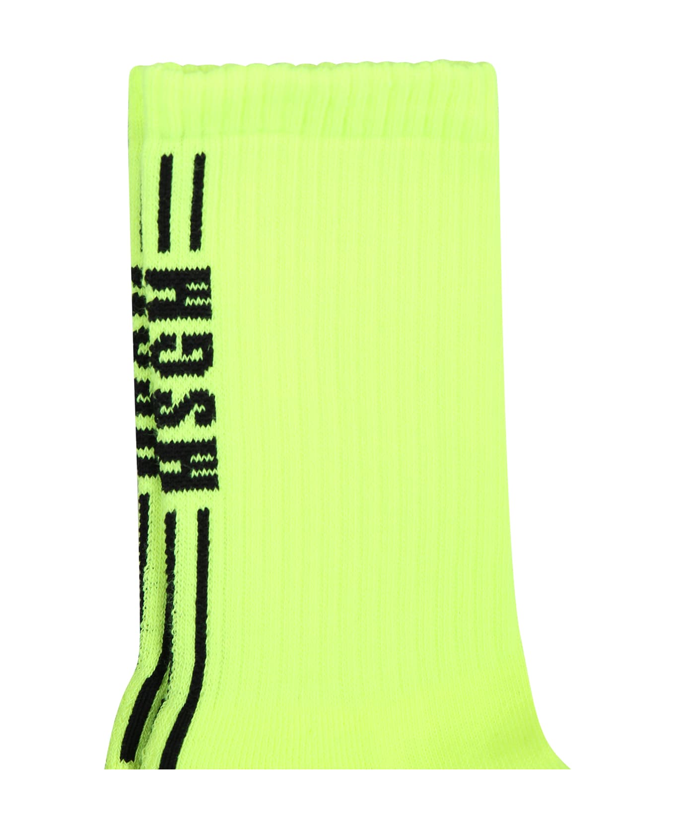 MSGM Yellow Sock For Boy With Logo - Yellow
