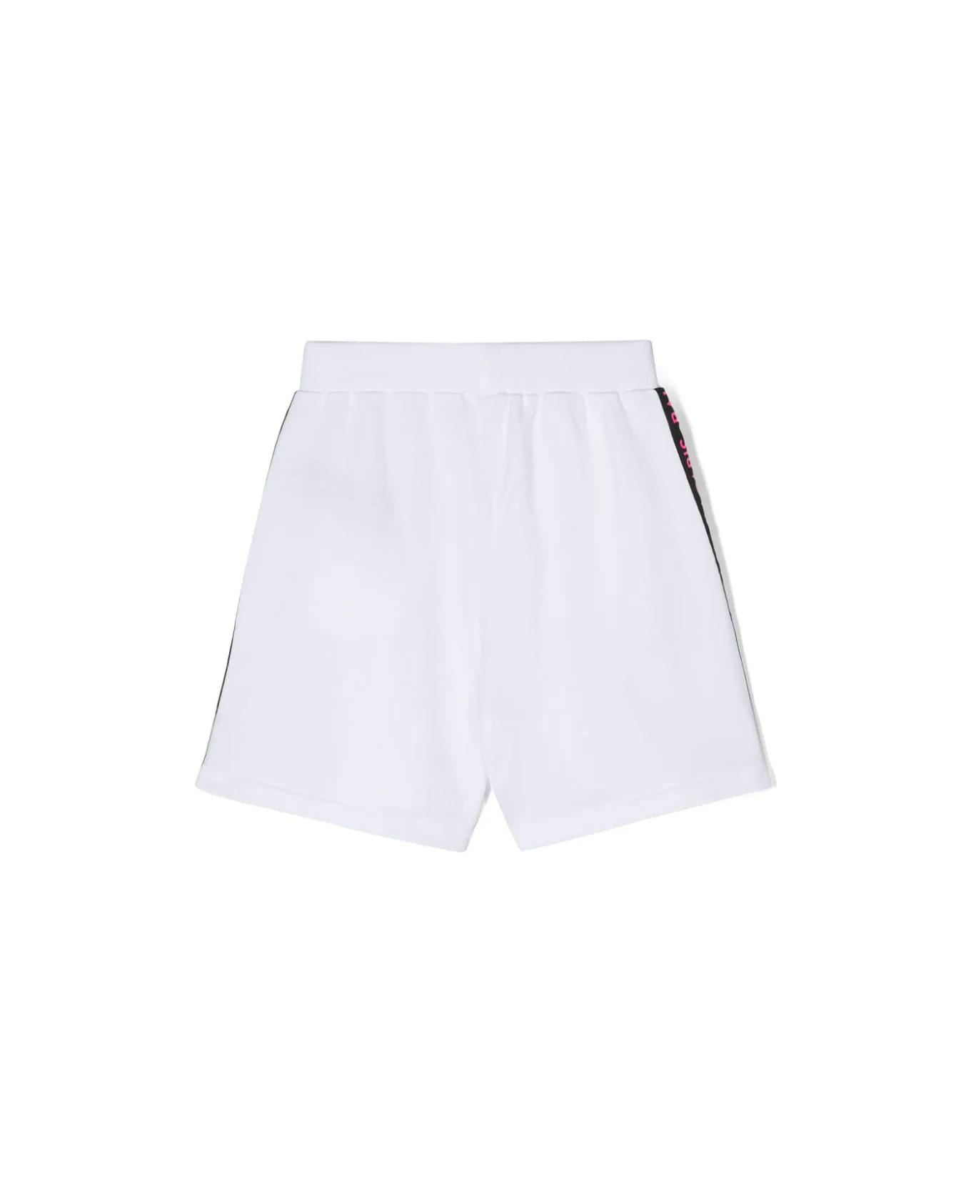 Balmain Shorts Con Stampa Logo - White