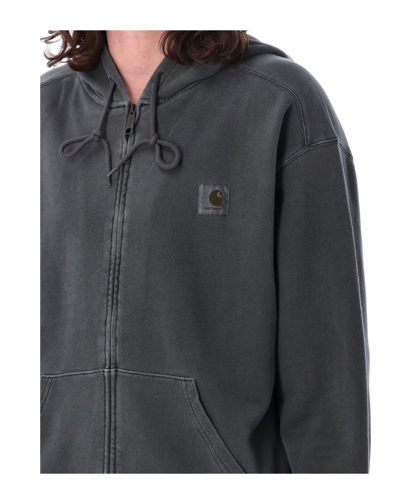 Carhartt Hooded Nelson Jacket - CHARCOAL GARMENT DYED