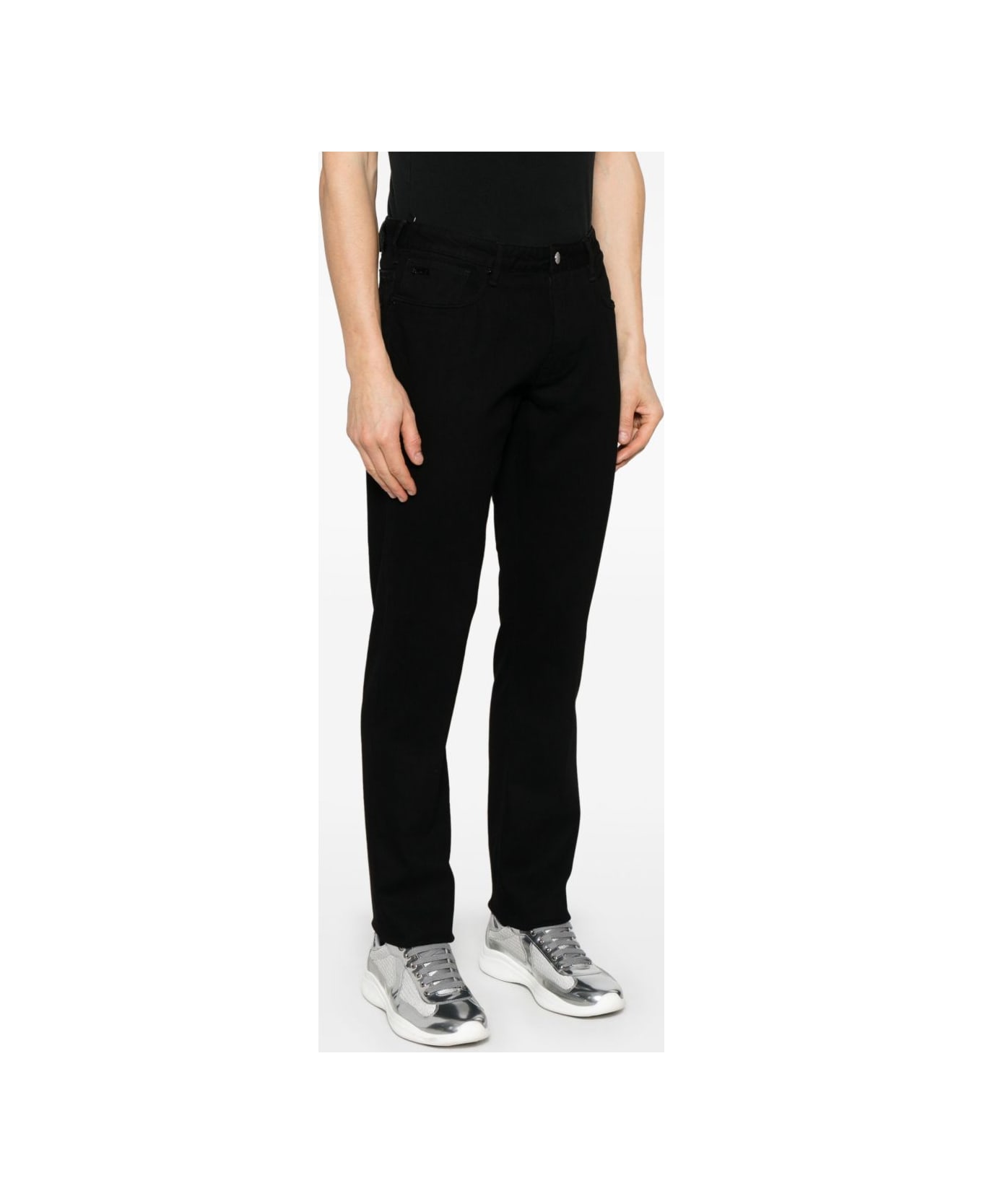 Emporio Armani Denim Cotton Jeans - Black