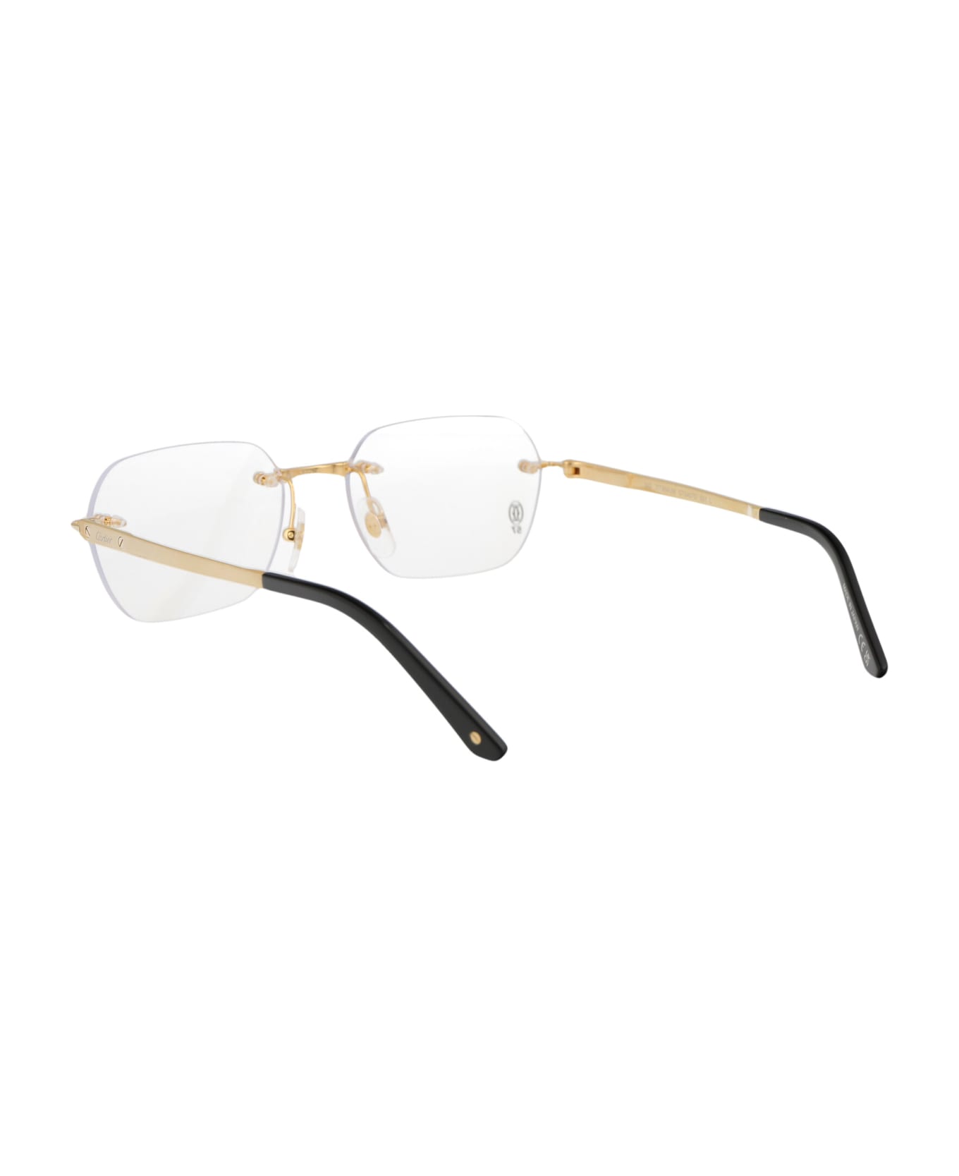 Cartier Eyewear Ct0407o Glasses - 001 GOLD GOLD TRANSPARENT