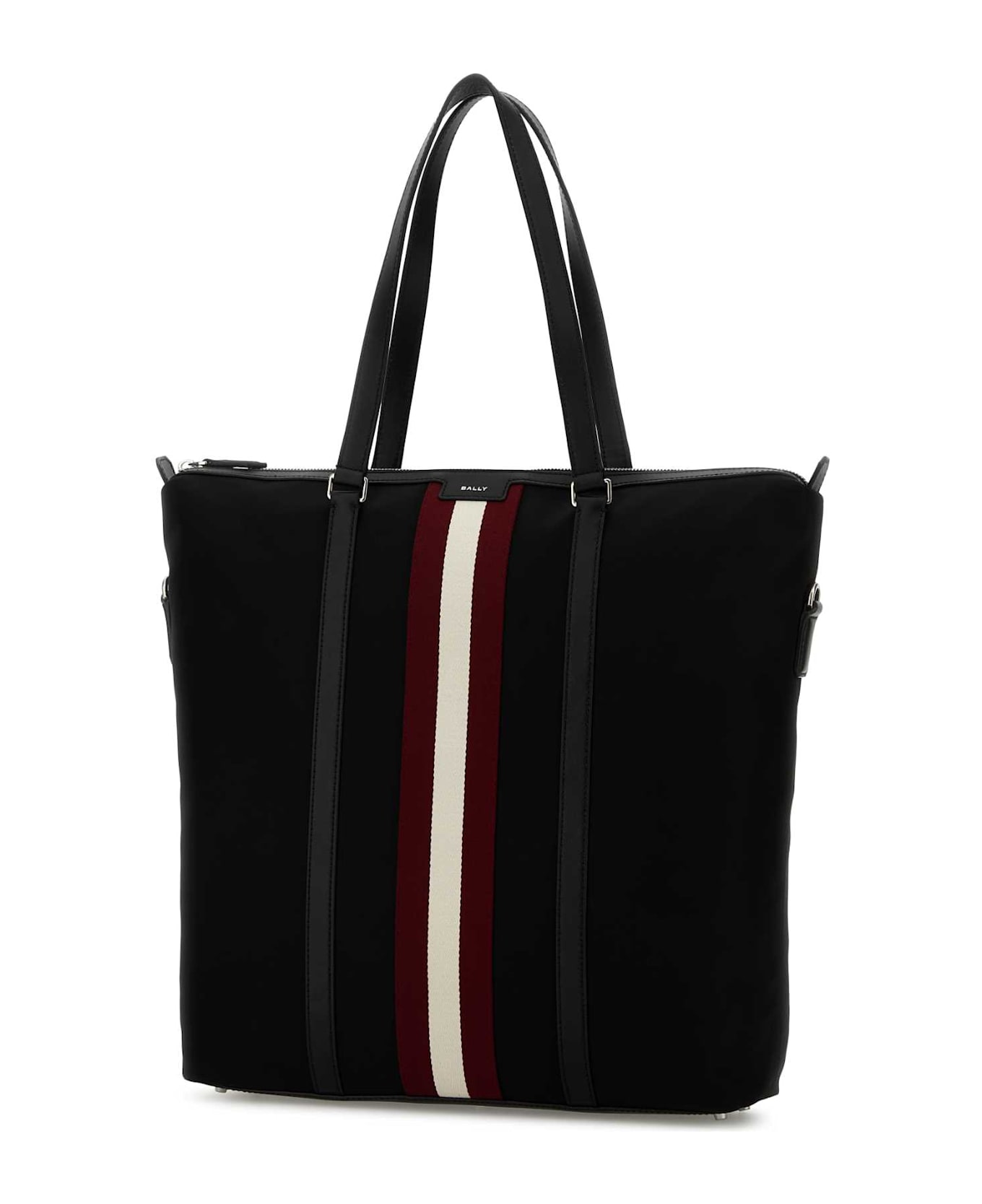 Bally Black Canvas Shopping Bag - Black