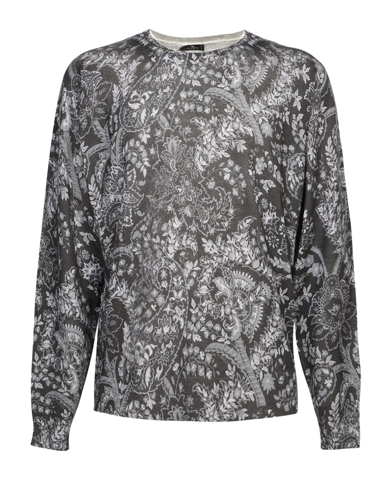 Etro Paisley Intarsia-knitted Long-sleeved Jumper - Nero