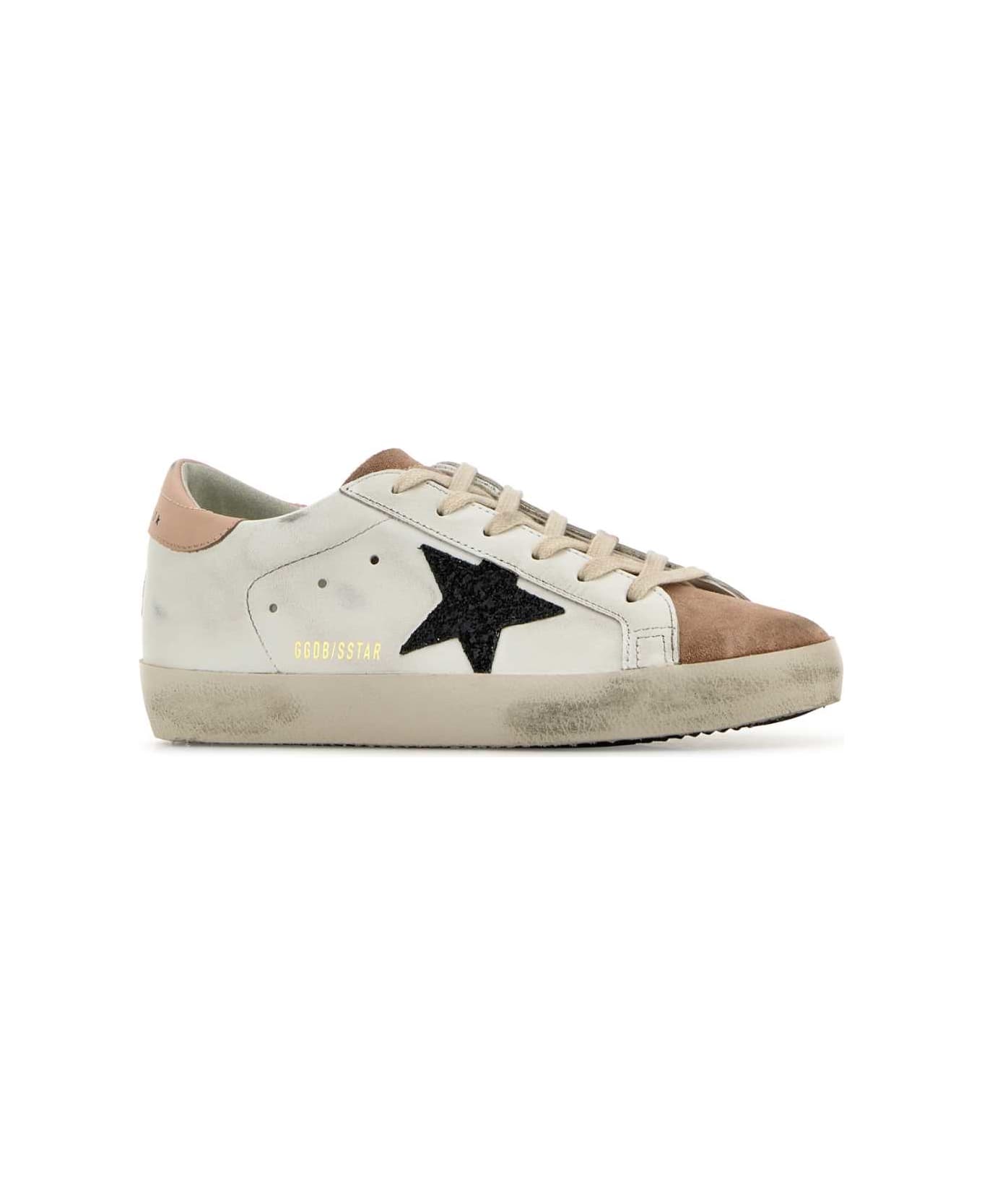 Golden Goose Multicolor Leather And Suede Super Star Sneakers - MILKPINKDARKBLUE