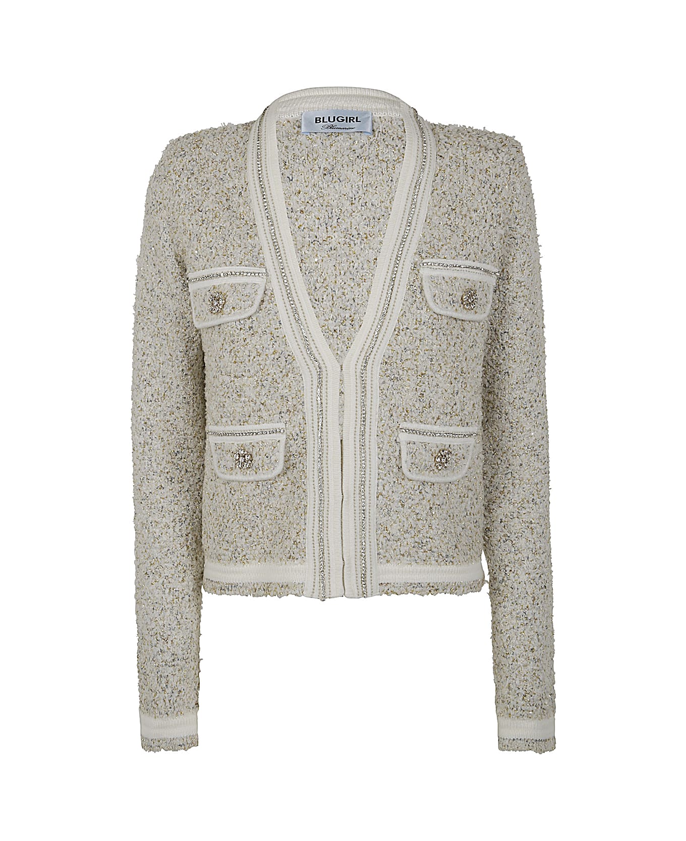 Blugirl Mixed Jacquard Sweater - Buttercream Fancy