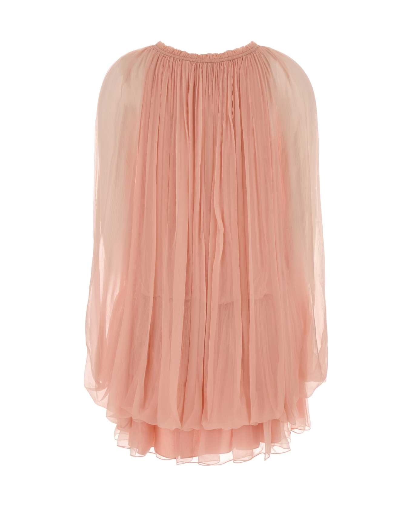 Chloé Pink Muslin Mini Dress - PINK