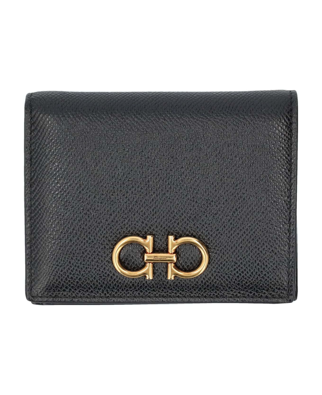 Ferragamo Gancini Bifold Wallet - Black 財布