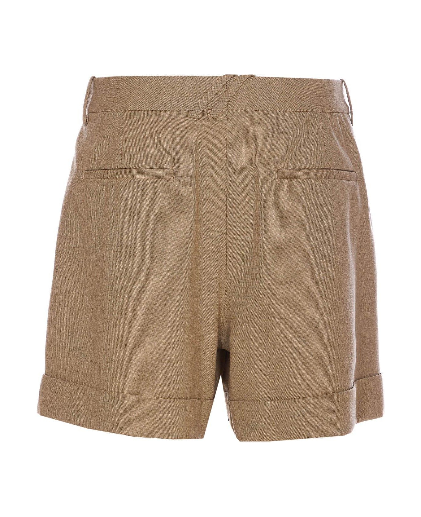 Burberry Logo Detailed Tailored Shorts - Beige