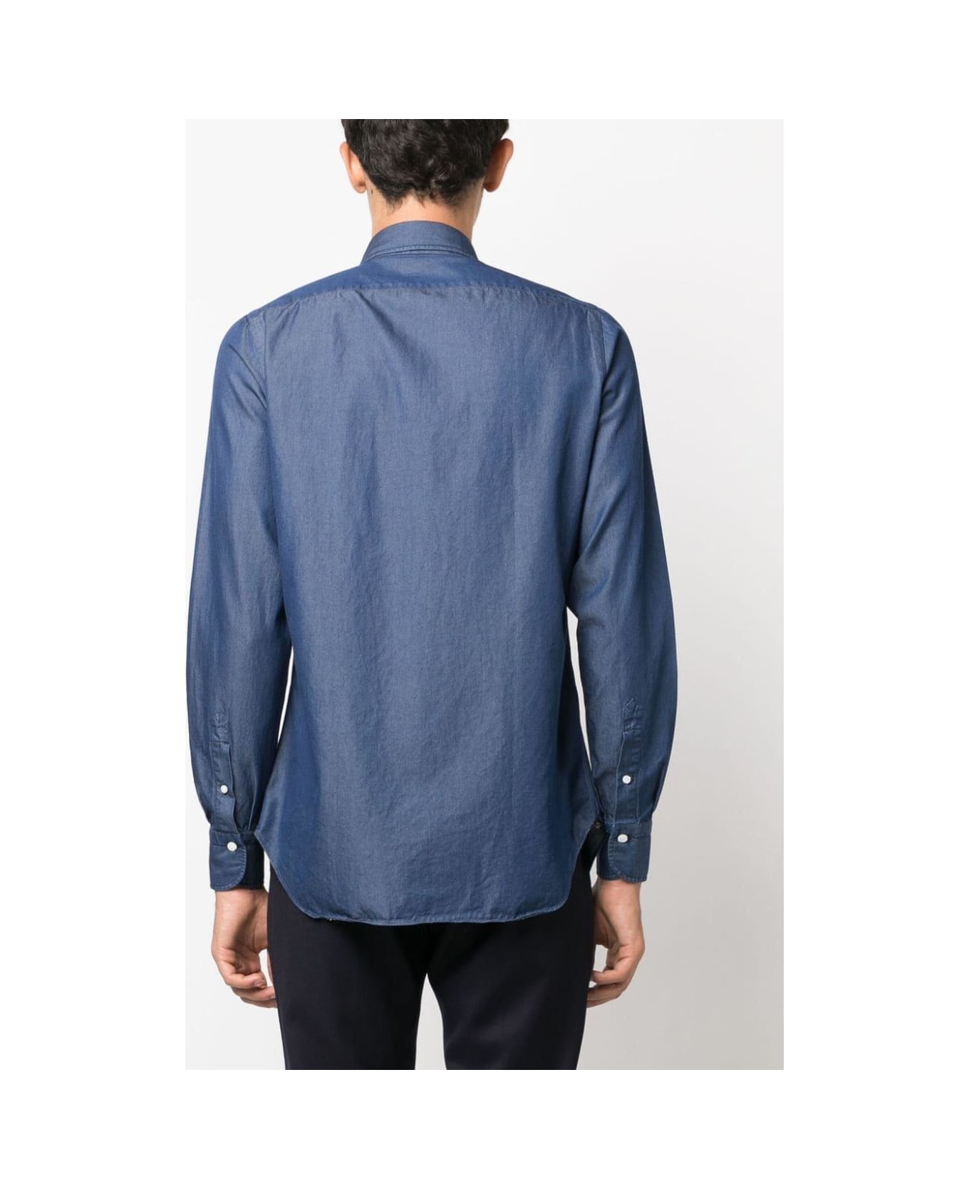 Finamore Button-up Shirt - Blue
