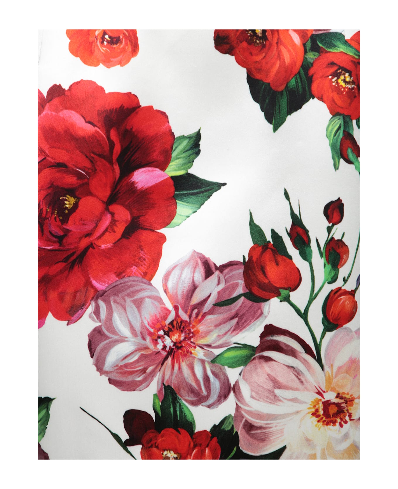 Bustier Midi Dress With Floral Print - Thumbnail 1