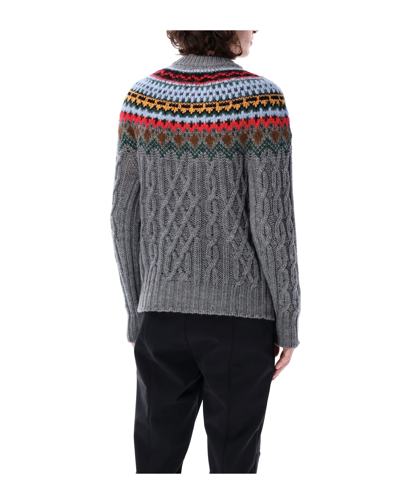 Moncler Grenoble Wool And Alpaca Sweater - GREY