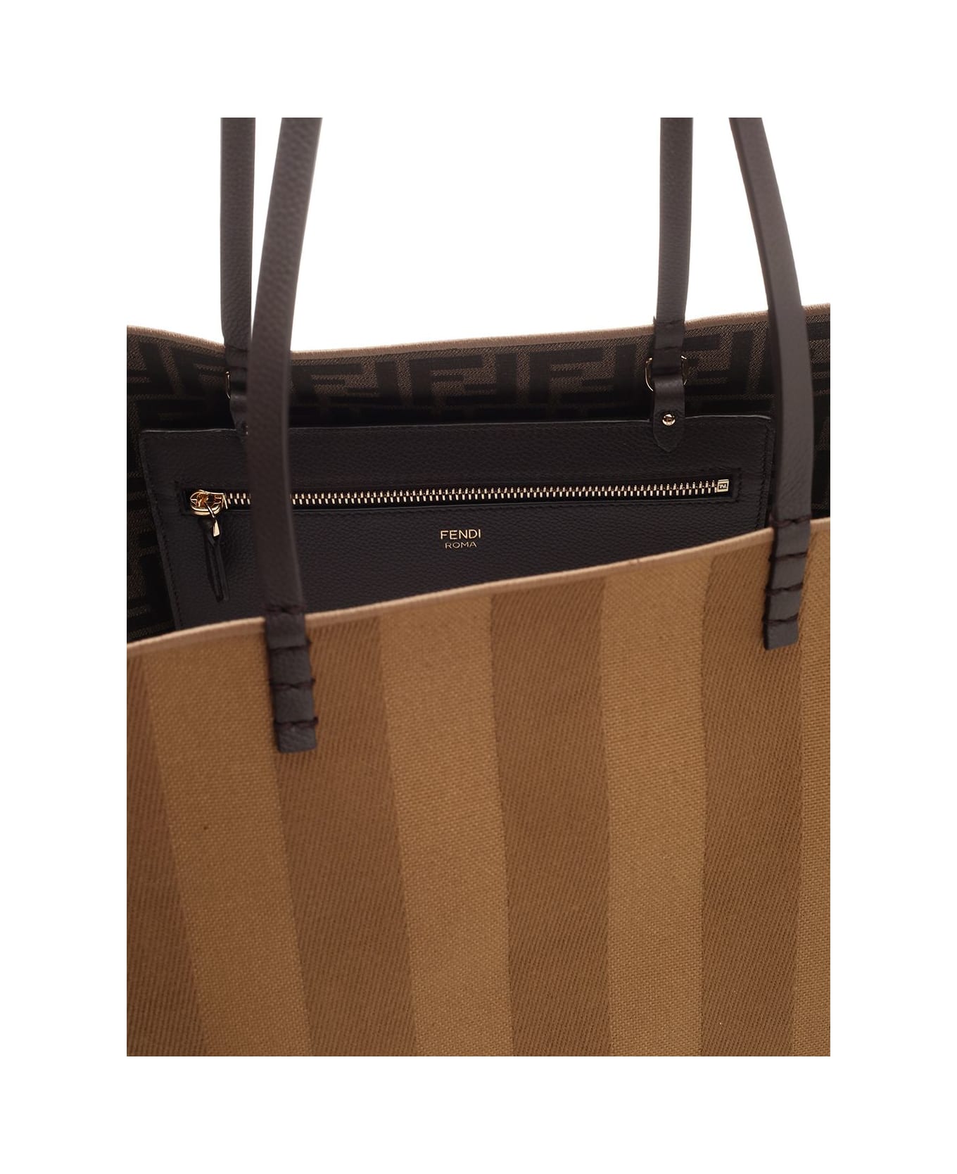 Fendi "roll" Large Tote Bag - Beige