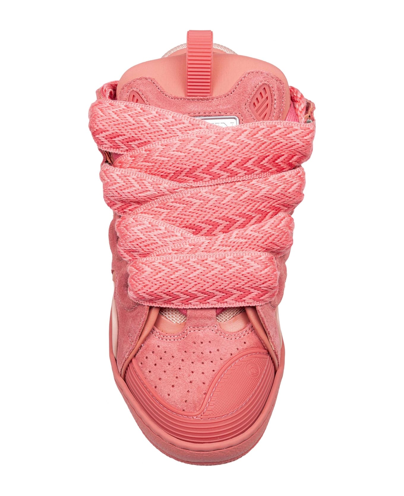 Lanvin Curb Suede Sneakers Pink Color - LITCHI
