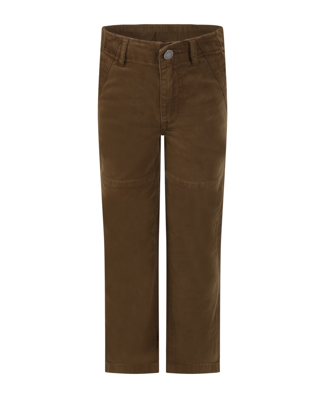 Zadig & Voltaire Green Trousers For Boy With Blue Logo - Green