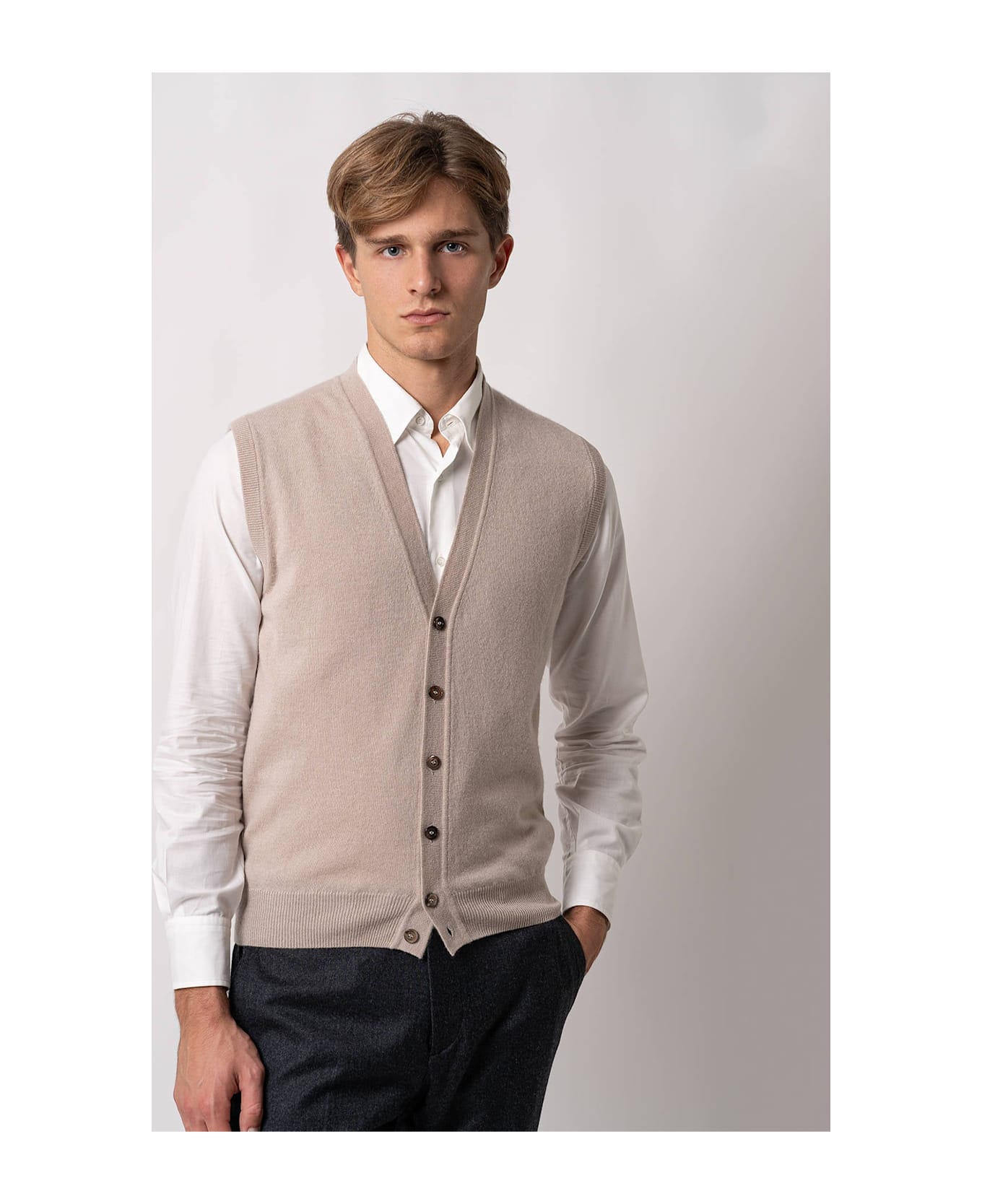 Larusmiani Gilet Solden Sweater - Beige