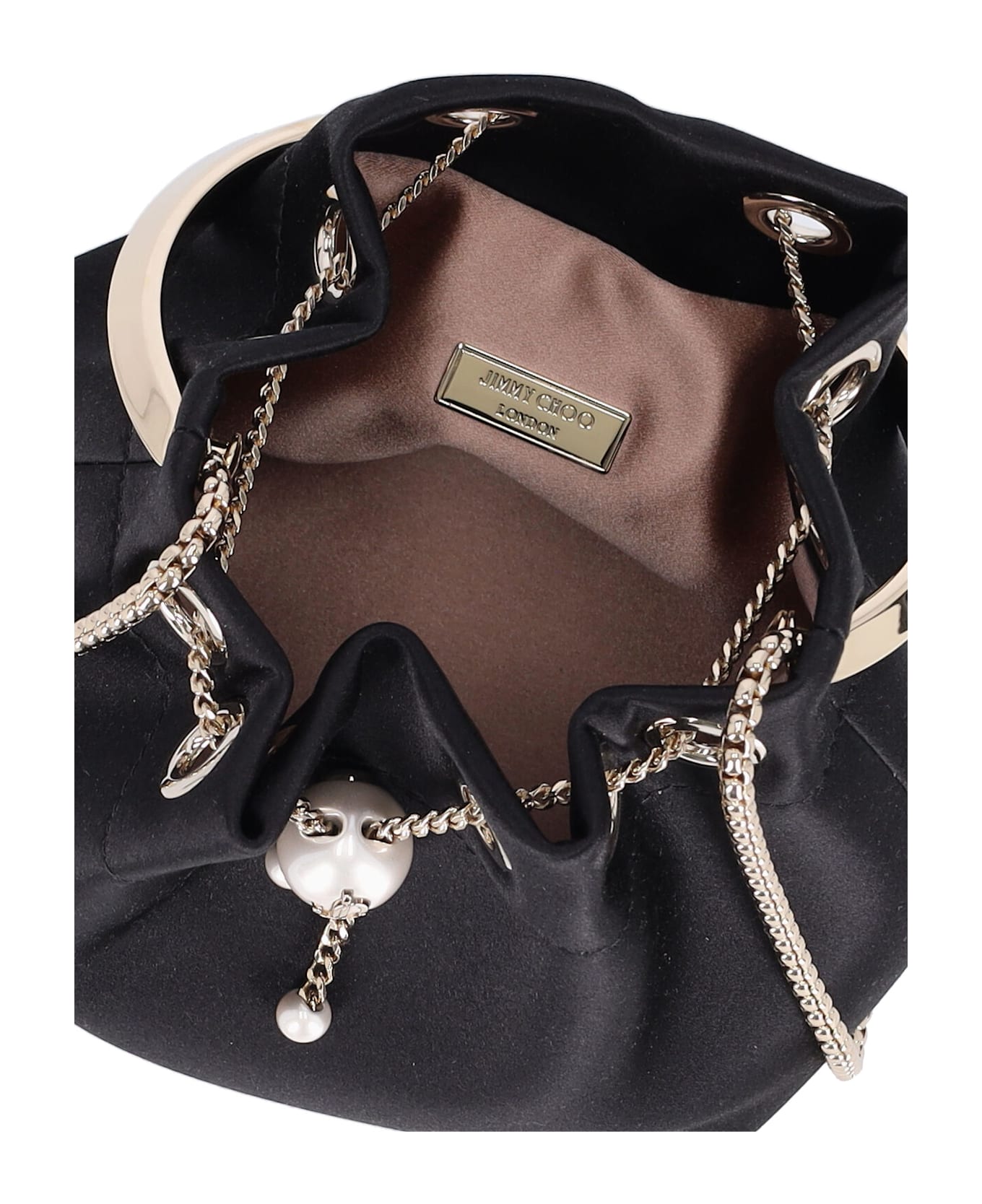 Jimmy Choo 
bon Bon
 Mini Bucket Bag - Black/light Gold