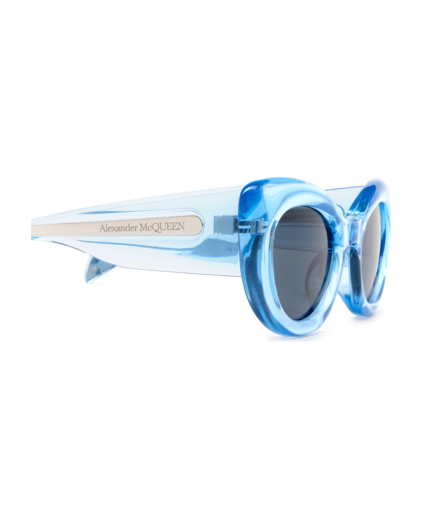 Alexander McQueen Eyewear Am0403s Light Blue Sunglasses - Light Blue サングラス