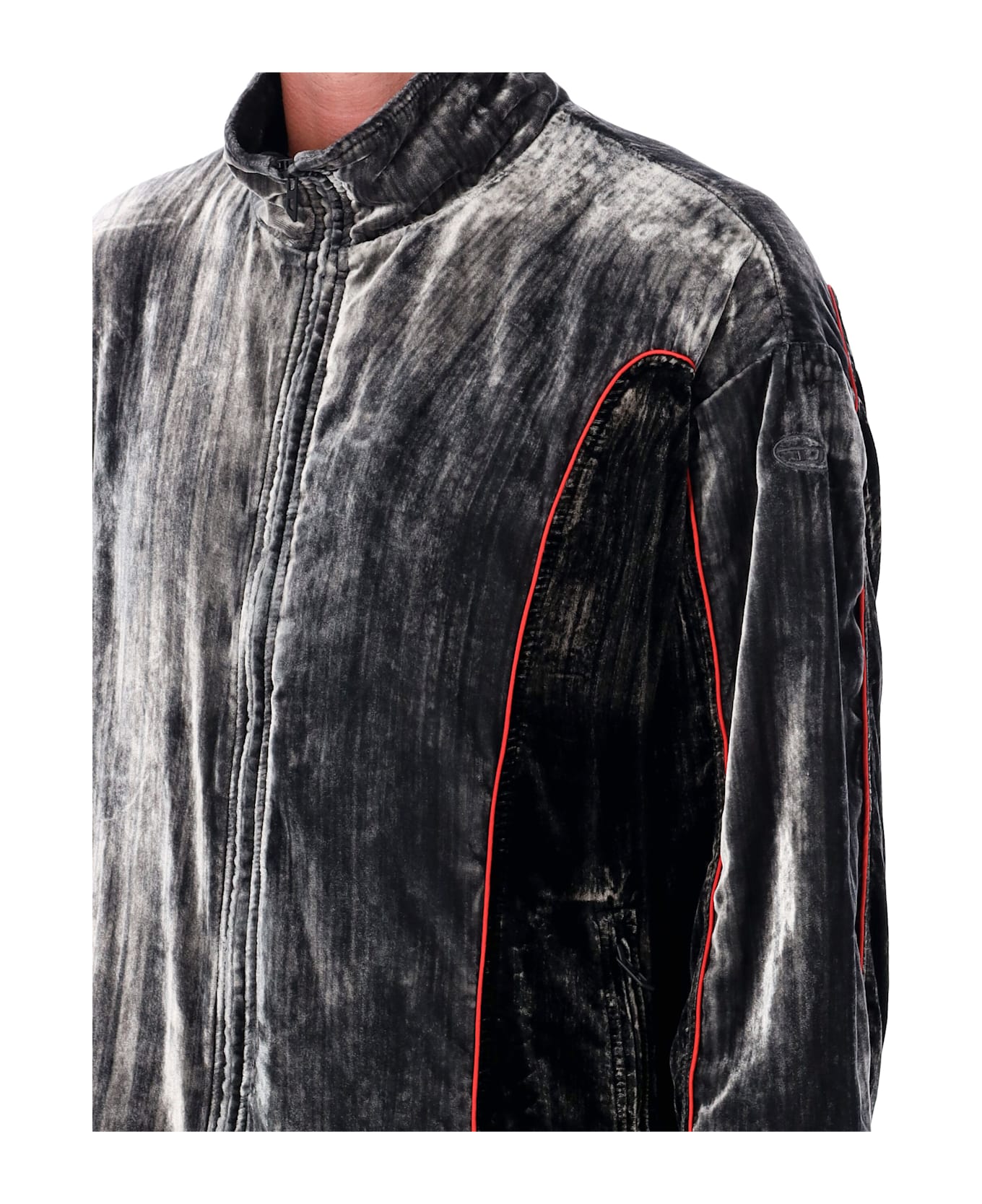 Diesel J-hay Track Jacket - BLACK/RED