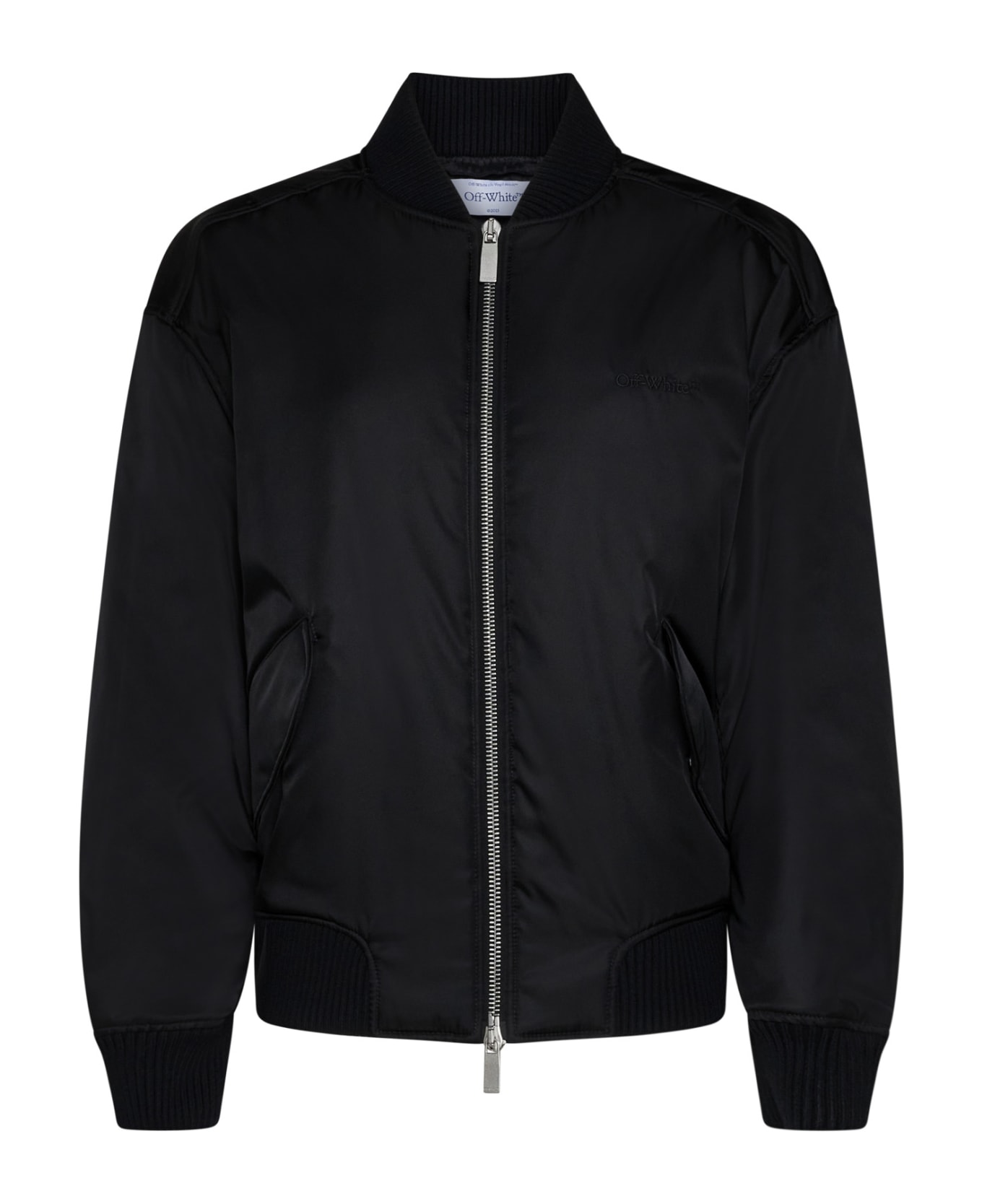 Off-White Black Oversize Nylon Jacket - BLACK BLACK (Black)