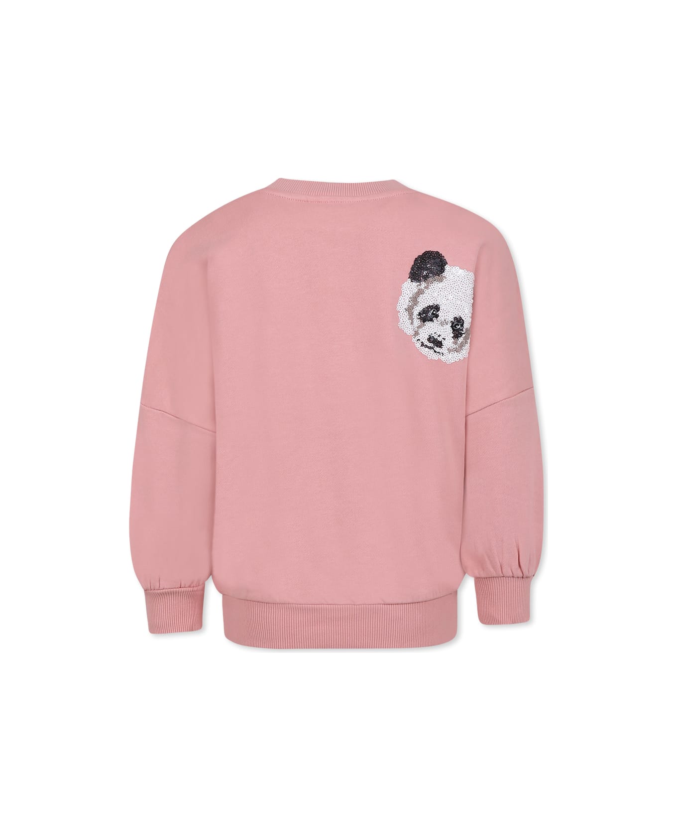 Molo Pink Sweatshirt For Girl With Panda - Pink