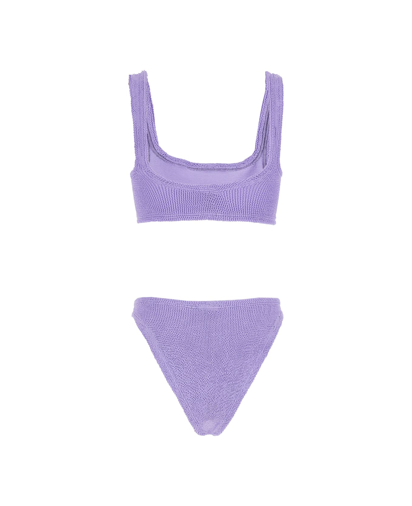Hunza G 'xandra' Lilac Bikini With Square Neckline In Elasticized Fabric Woman - Violet