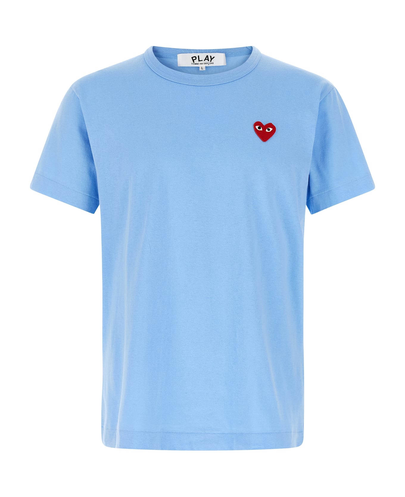 Comme des Garçons Play Logo Patch T-shirt - Light Blue