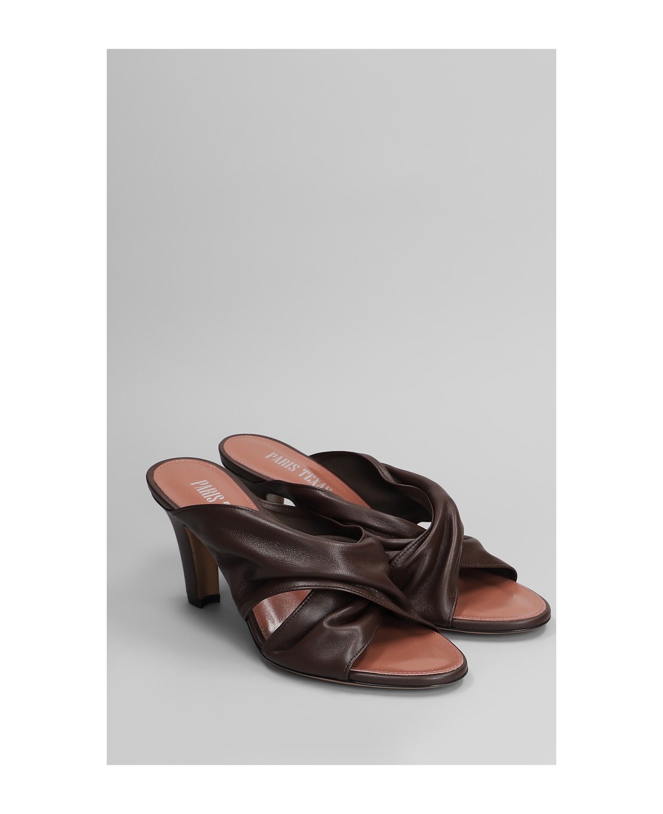 Paris Texas Maria Mule 75 Slipper-mule In Brown Leather - brown