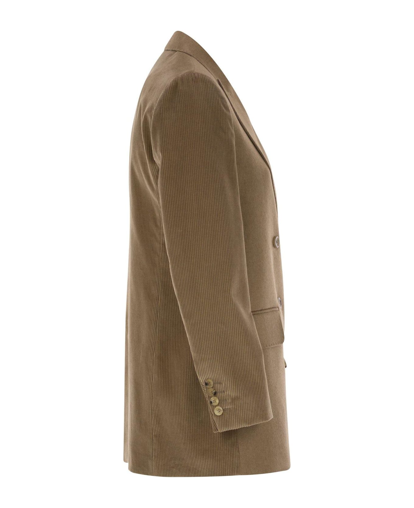 Max Mara Double-breasted Long-sleeved Jacket - CAMEL