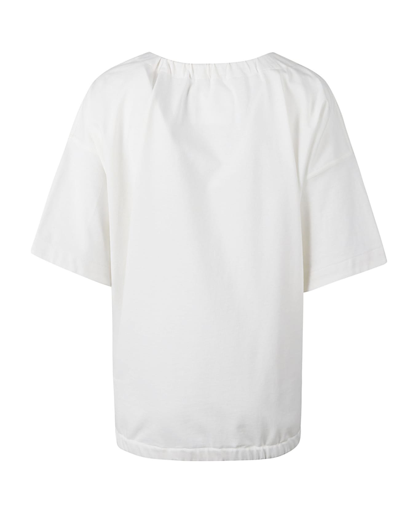 Jil Sander Bow Detailed Short-sleeved Blouse - White