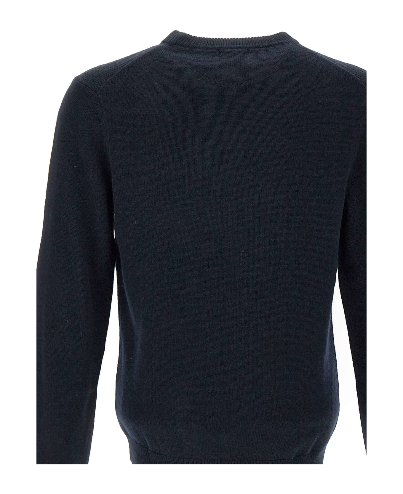 Sun 68 'round Solid' Wool And Viscose Blend Pullover - Blu