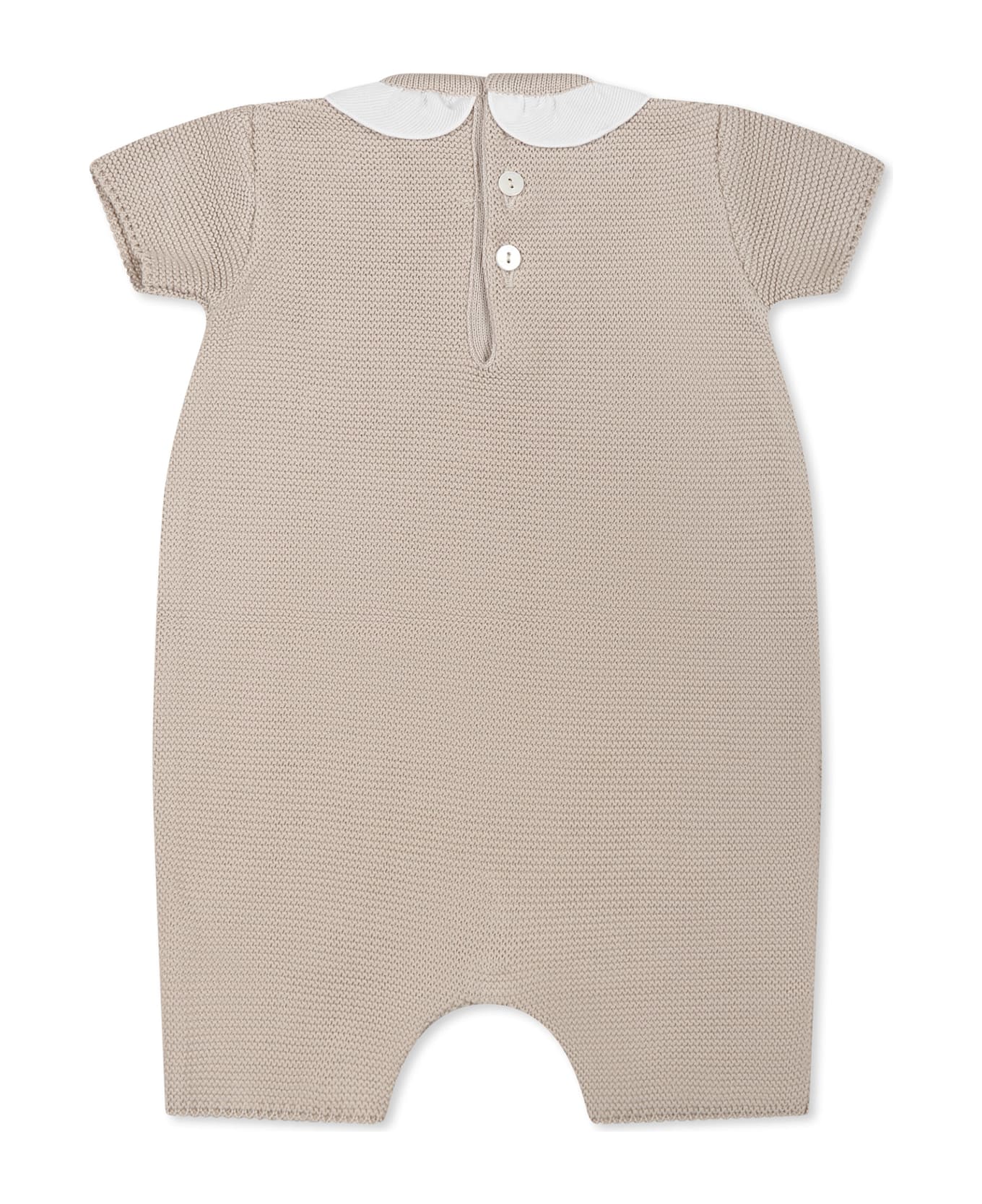 Little Bear Beige Romper For Baby Girl - Beige
