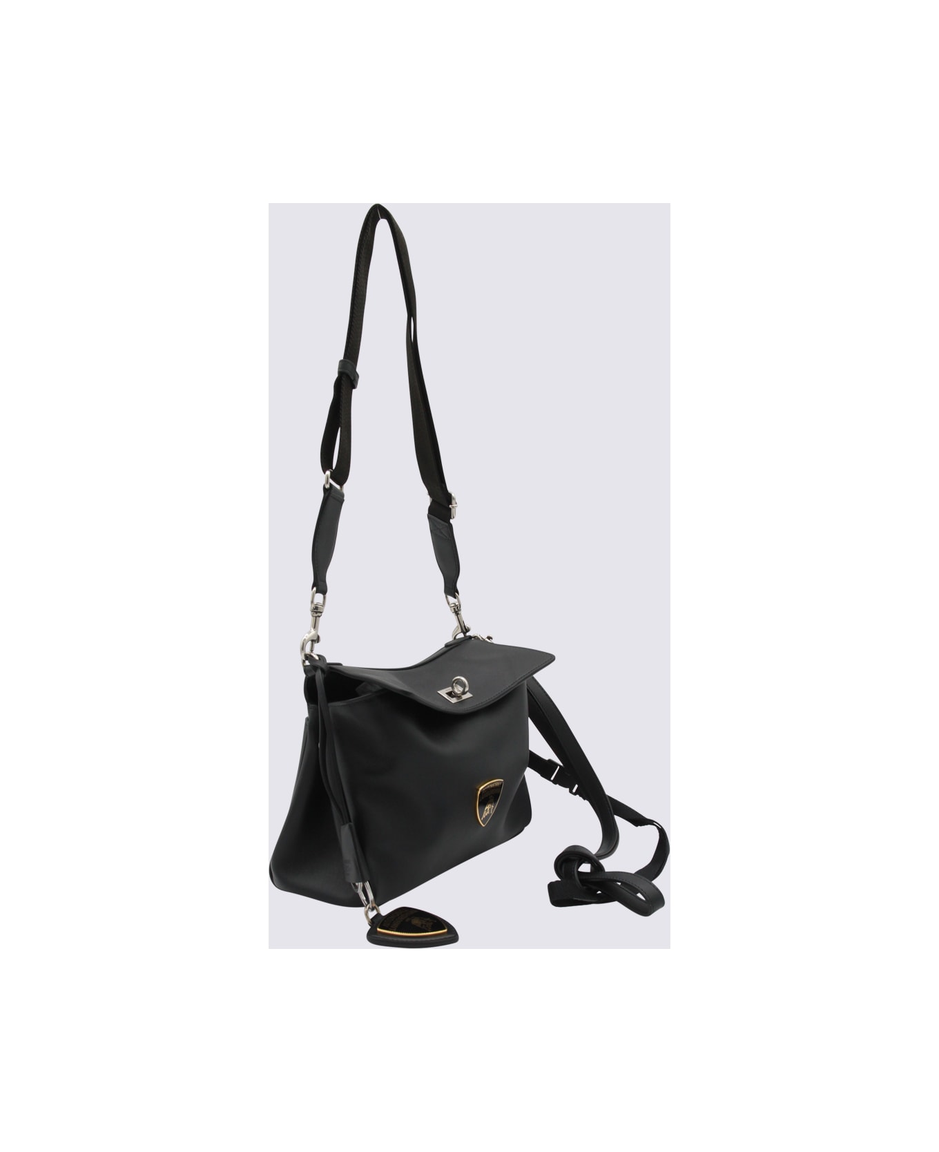 Balenciaga Black Leather Lamborghini Rodeo Shoulder Bag - Black