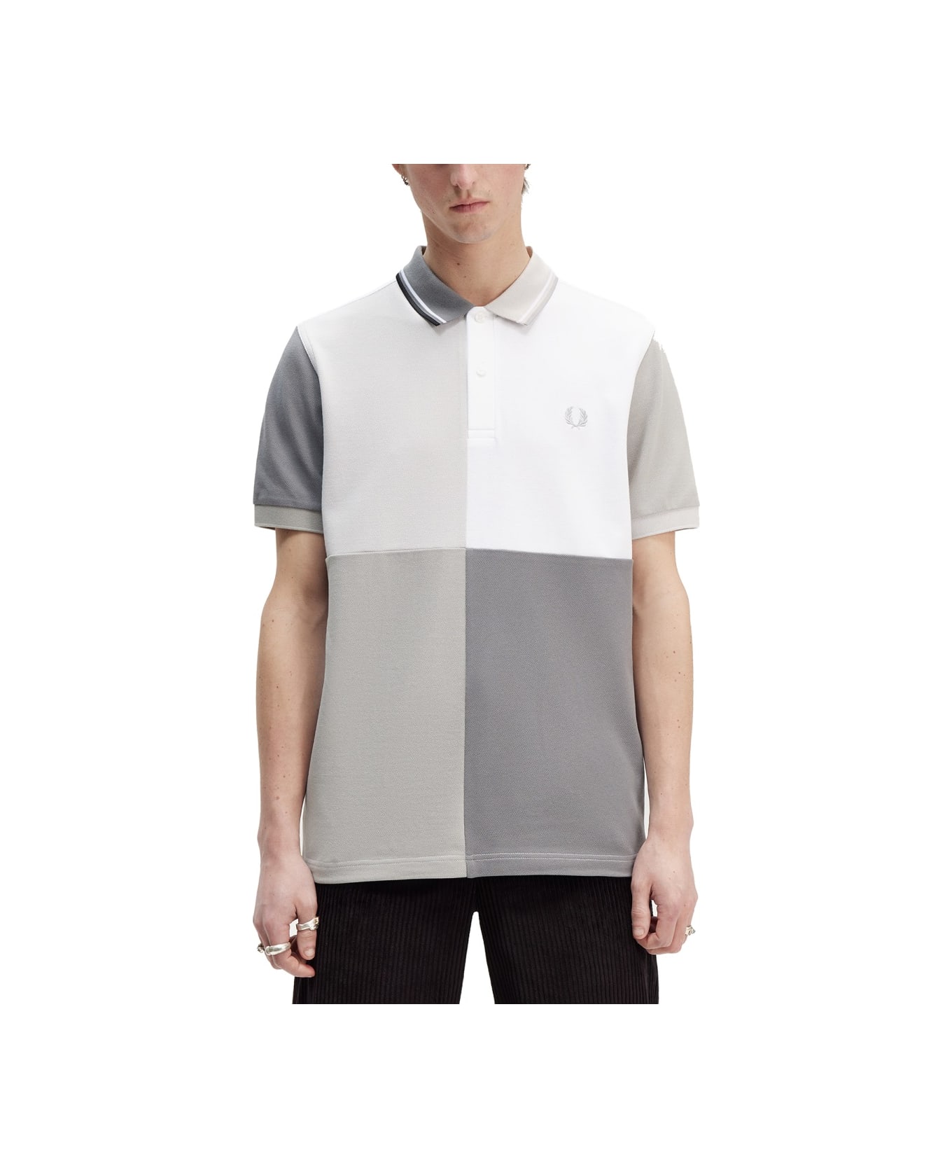 Fred Perry Polo With Logo - WHITE