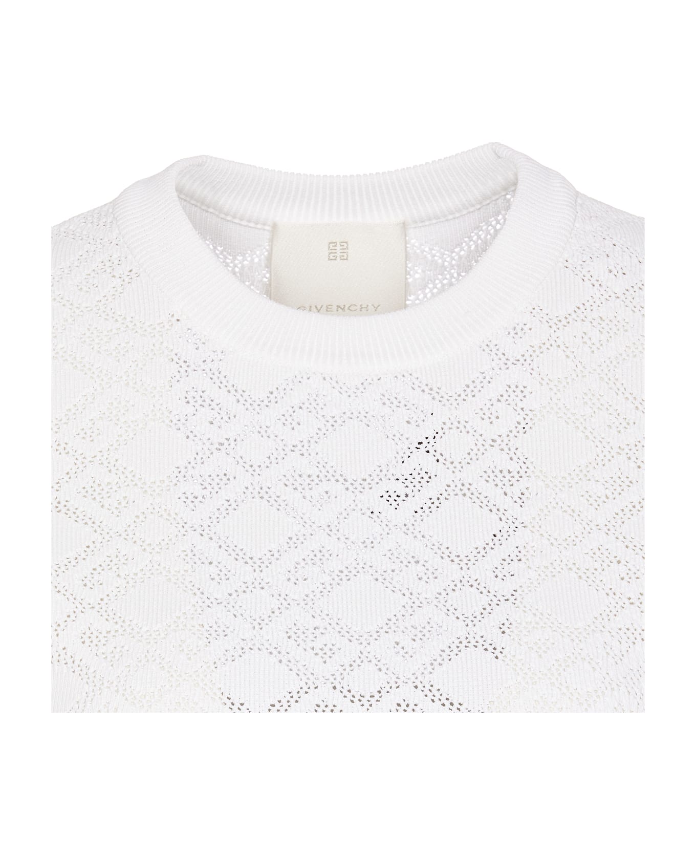 Givenchy Cropped Monogram Top - White