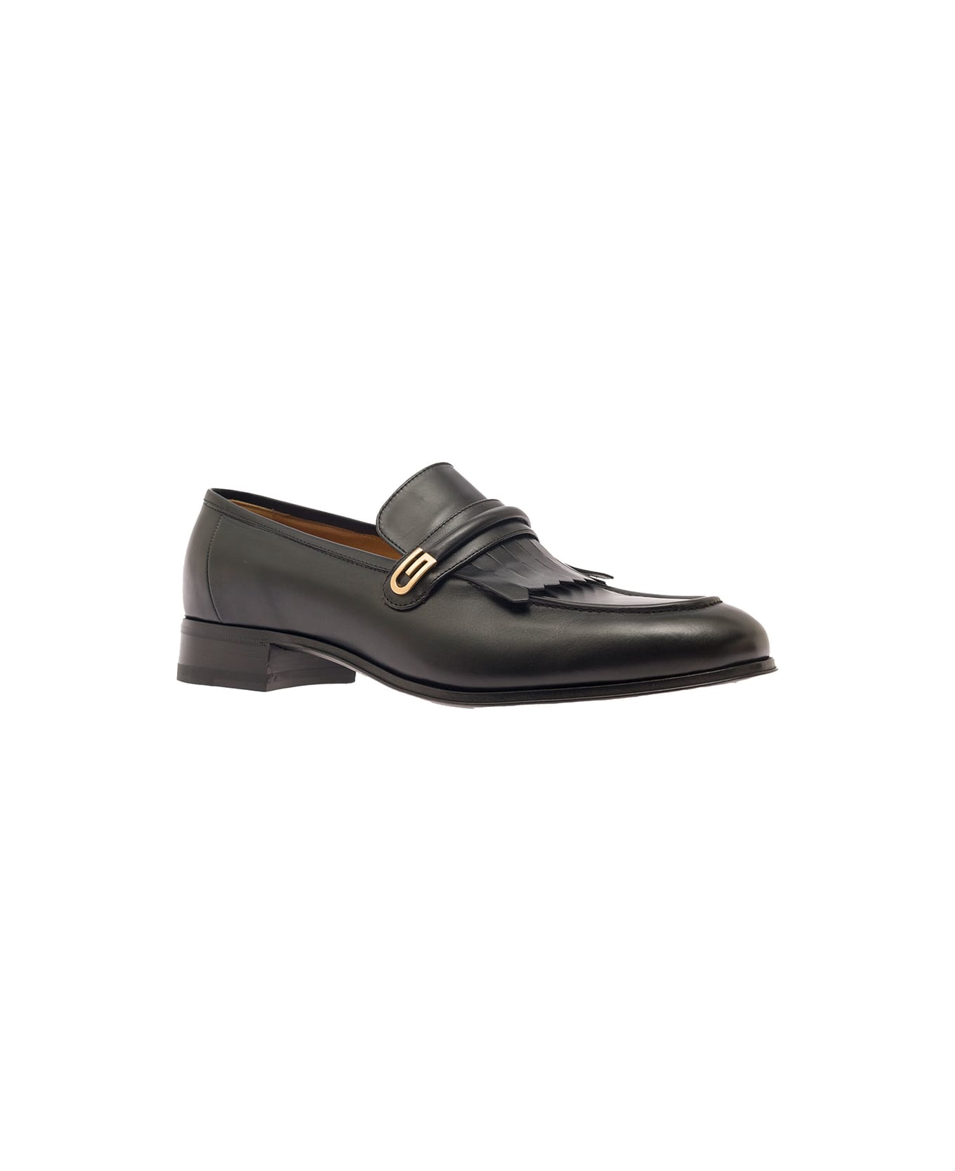 Gucci Leather Loafers - Black ローファー＆デッキシューズ