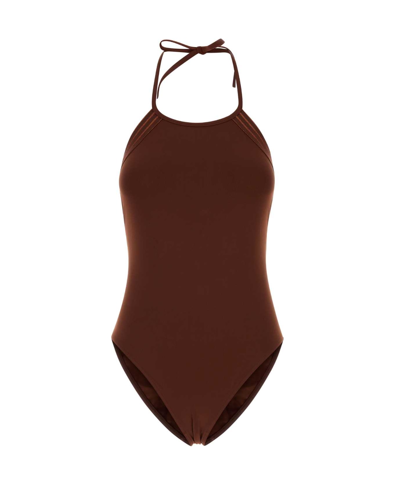 Eres Brown Stretch Nylon Numero Swimsuit - TORTUE