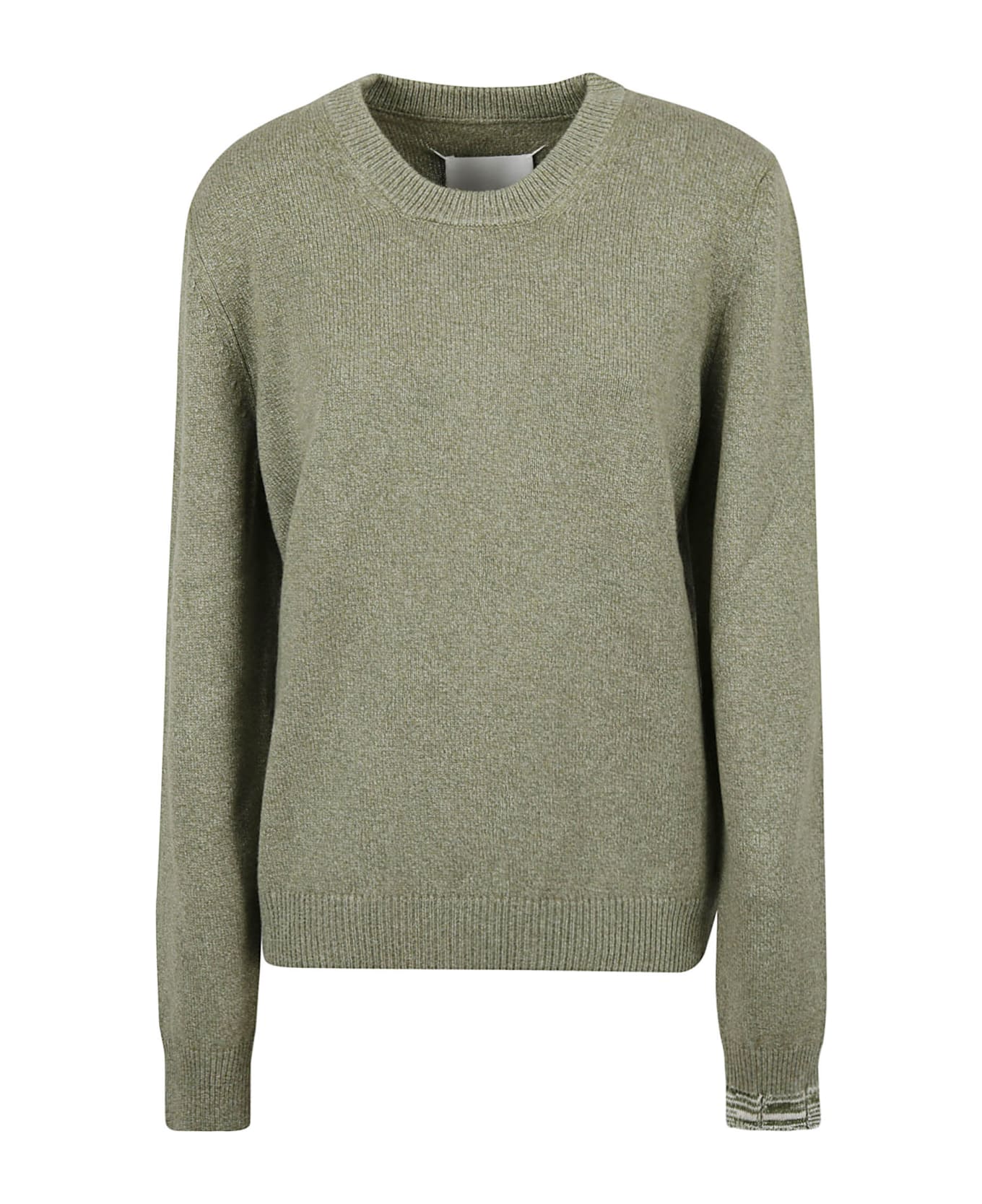 Maison Margiela Plain Ribbed Sweater - Light Green