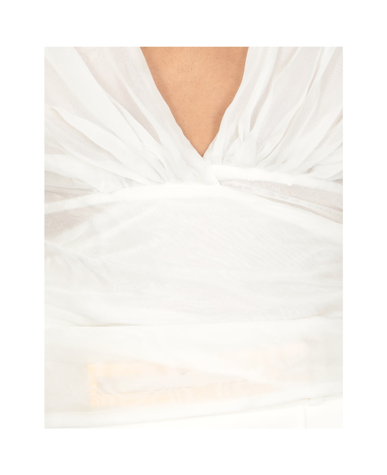 Elisabetta Franchi White Silk Shirt - White ブラウス
