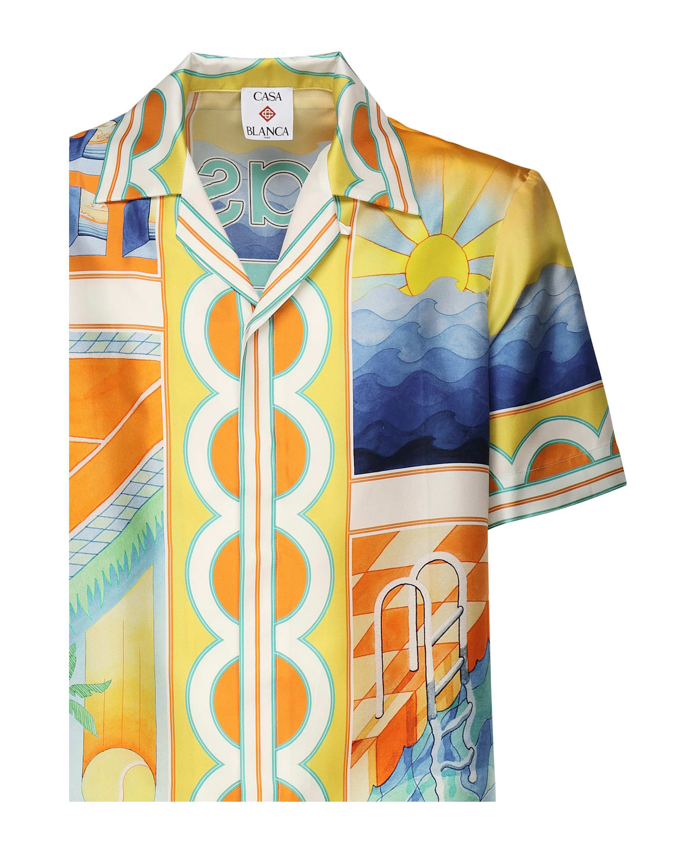 Casablanca Surreal Pool Shirt - Red