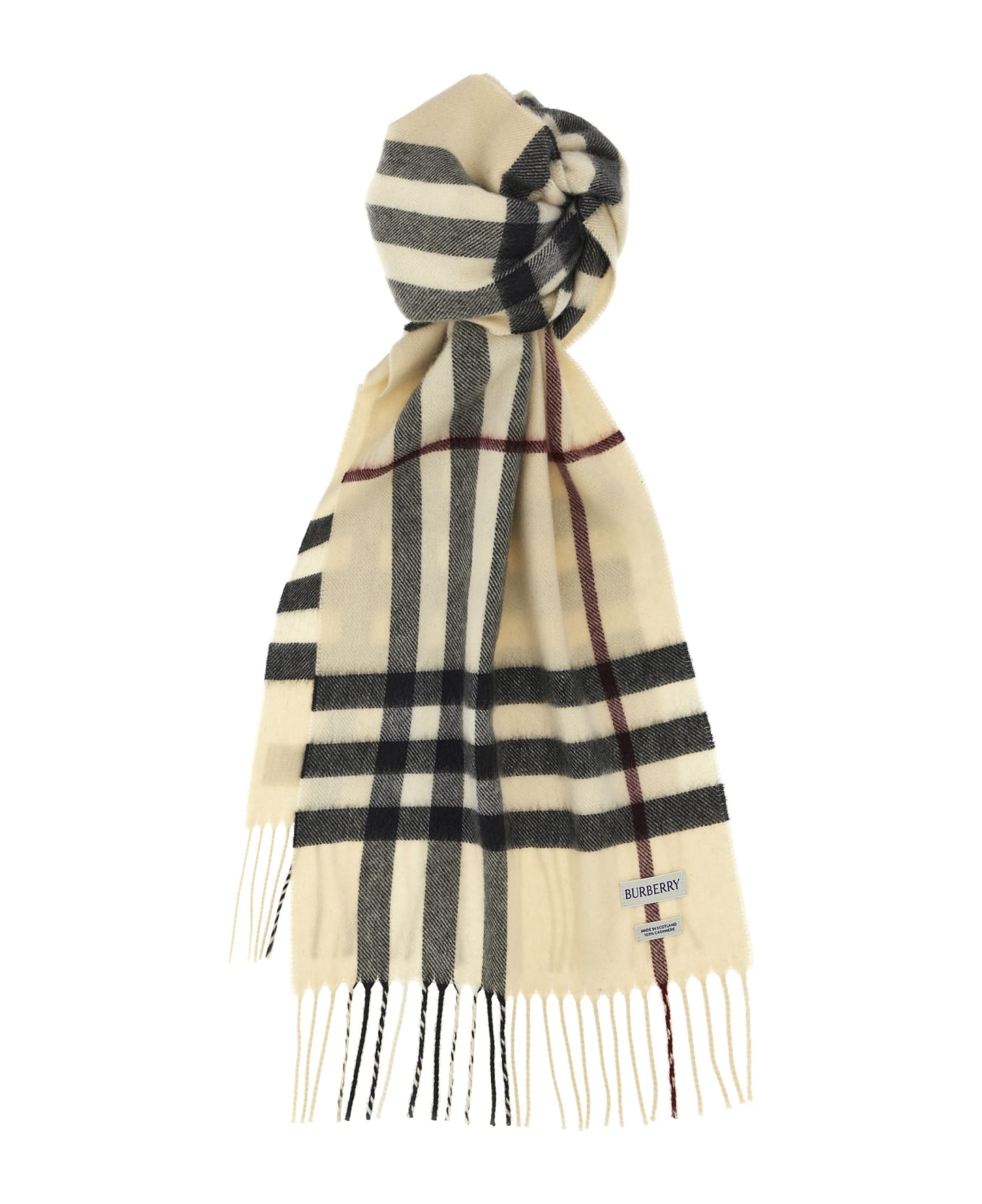 Burberry Check Scarf - STONE