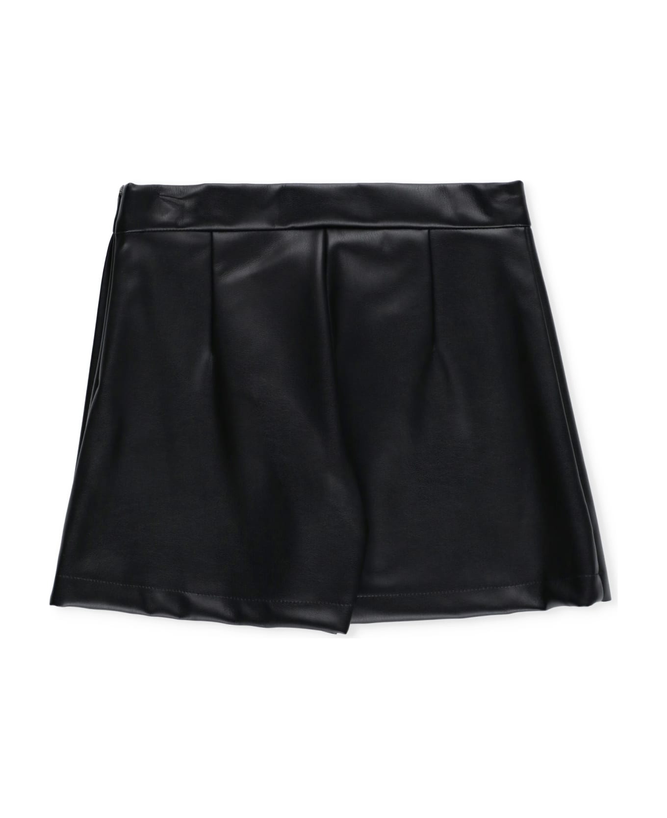 MSGM Synth Leather Skort - Black