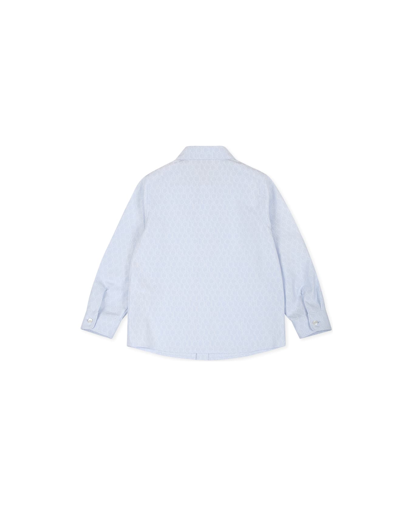 Gucci Light Blue Shirt For Baby Boy With Gucci Magazine Logo - Light Blue